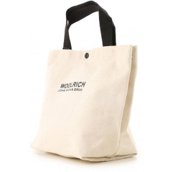 Bolso Woolrich Printed Canvas White Natural