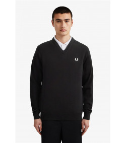 Jersey Fred Perry Pico Clasico Negro